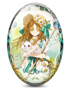 小女孩椭圆徽章-千年书旅系列