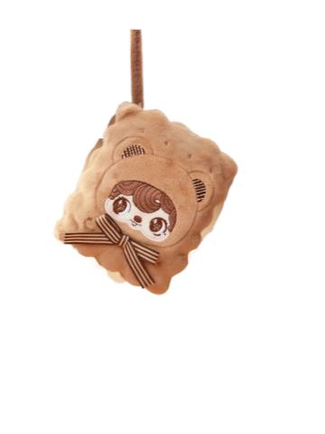 小熊饼干毛绒挂件包