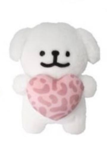 豹纹心心小白-日本快闪25cm公仔