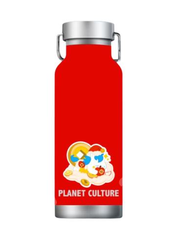 马上平安行星文化保温杯（红色）