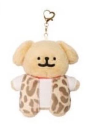 豹纹小金毛-日本快闪13cm挂件