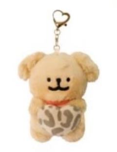 豹纹心心小金毛-日本快闪13cm挂件