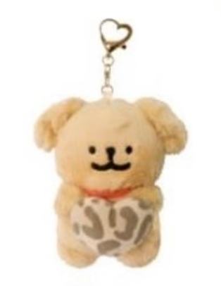 豹纹心心小金毛-日本快闪13cm挂件