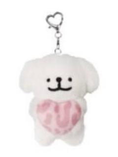 豹纹心心小白-日本快闪13cm挂件