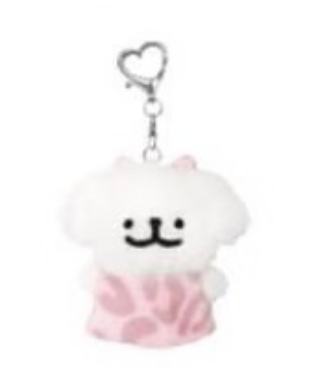 豹纹小白-日本快闪8cm挂件