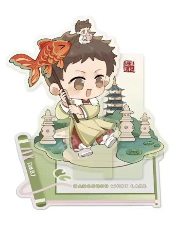 吴邪Q版双插立牌-萌谷子杭州西子湖畔