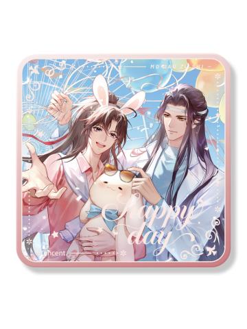 魏无羡&蓝忘机方形吧唧-风软茸甜系列