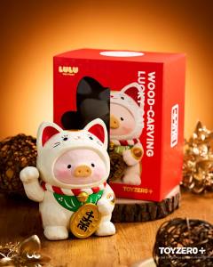 18cm仿木雕招财Lu（白色）