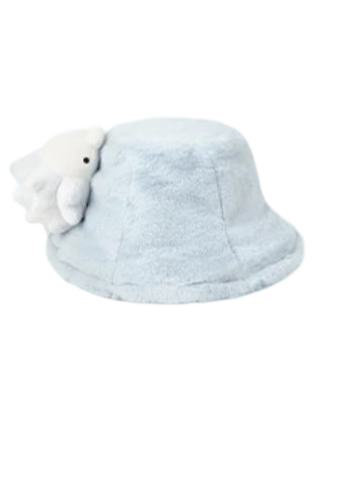 雪吞熊毛绒帽子