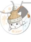 猫咪老师A徽章-温暖冬日系列