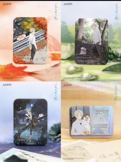 夏目贵志&猫咪老师A款烫金方徽章-日常系列第一弹-资料图