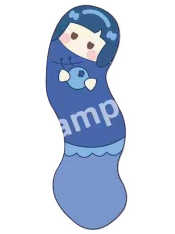 西施蓝莓礼扭扭抱枕-星空之鲤水果派对系列