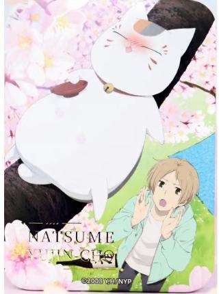 夏目贵志&猫咪老师B款烫金方徽章-日常系列第一弹