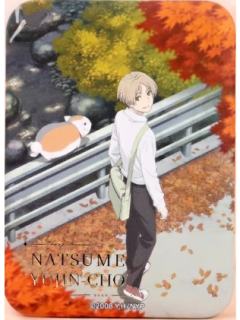 夏目贵志&猫咪老师A款烫金方徽章-日常系列第一弹