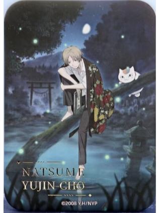 夏目贵志&猫咪老师C款烫金方徽章-日常系列第一弹