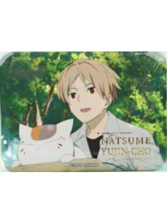 夏目贵志&猫咪老师A款烫金方徽章-日常系列第二弹