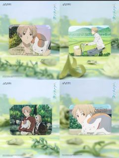 夏目贵志&猫咪老师E款烫金方徽章-日常系列第二弹-资料图