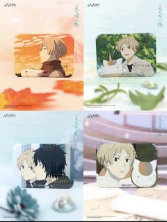 夏目贵志&猫咪老师E款烫金方徽章-日常系列第二弹-资料图