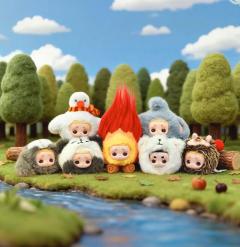 我和森林有个约会系列搪胶毛绒挂件