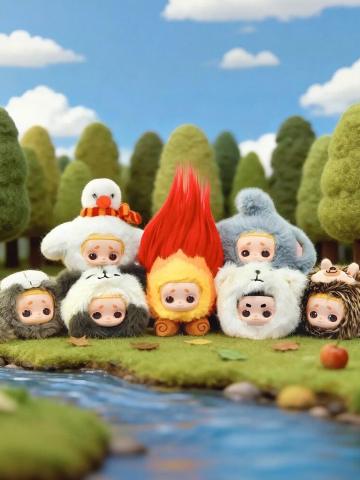 我和森林有个约会系列搪胶毛绒挂件