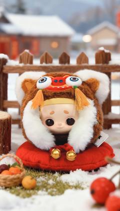 虎头帽毛绒挂件