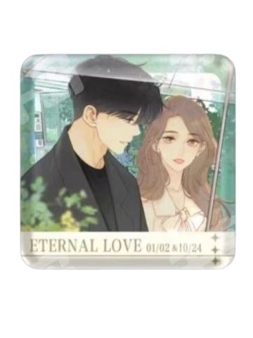 桑延&温以凡方形吧唧B赏-旅行手账系列恋爱篇