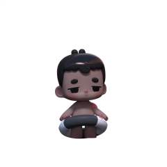 冬泳嘟嘟-黑-资料图