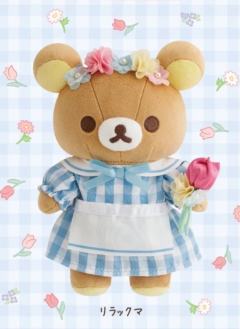 轻松小熊 花房格裙限定公仔