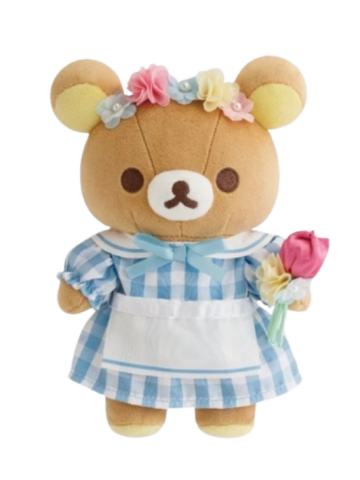 轻松小熊 花房格裙限定公仔