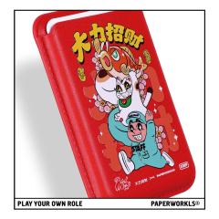 Magsafe PU皮磁吸卡包-红色-资料图