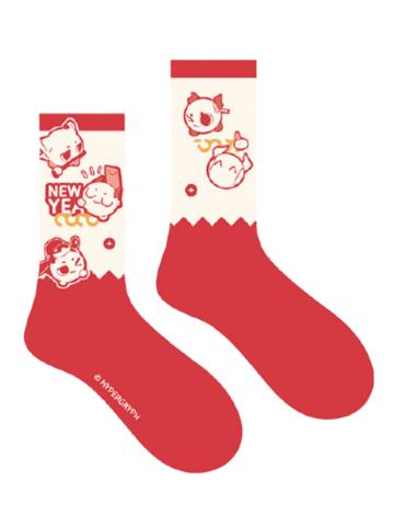 多人提花中筒袜-罗森联动系列