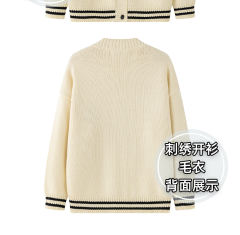 慵懒风针织开衫-资料图
