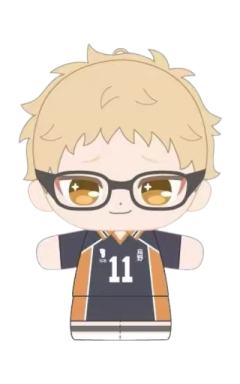 月岛萤-站姿迷你Q版队服毛绒玩偶