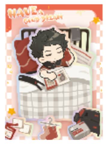 韩文清冰箱贴-睡颜系列