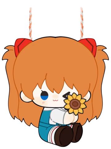 惣流·明日香·兰格雷-永生花境系列坐姿玩偶手机背夹