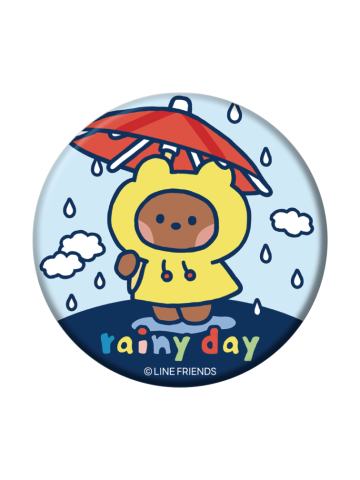 布朗熊mini徽章-下雨系列