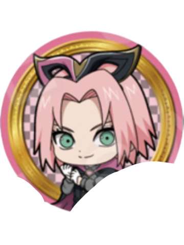 春野樱-疾风传公主咖啡联动怪盗Q版吧唧