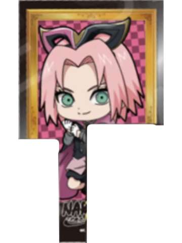 春野樱-疾风传公主咖啡联动怪盗Q版贴纸