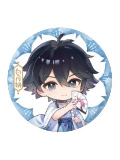 白月初(灵梦系列)-栖云暖梦系列圆形徽章
