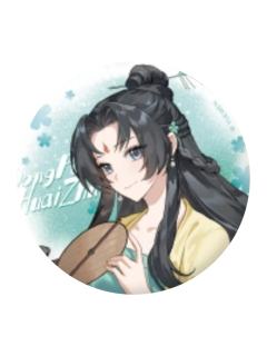 东方淮竹(独倚系列)-栖云暖梦系列圆形徽章