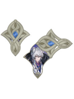 凛御银灰双层金属徽章-雪山的回响系列