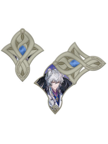 凛御银灰双层金属徽章-雪山的回响系列