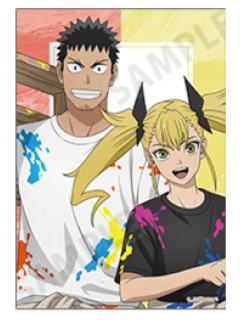 日比野卡夫卡&四之宫奇可露-涂鸦风明信片