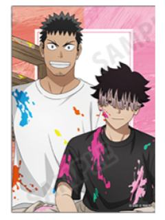 日比野卡夫卡&鸣海弦-涂鸦风明信片