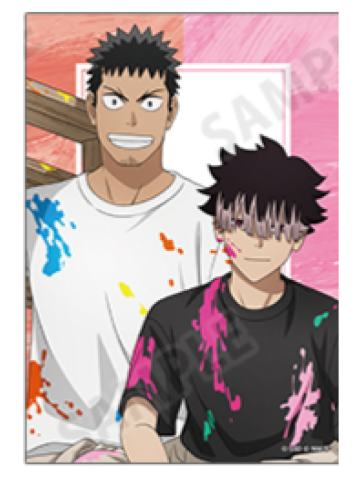 日比野卡夫卡&鸣海弦-涂鸦风明信片