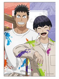 日比野卡夫卡&保科宗四郎-涂鸦风明信片