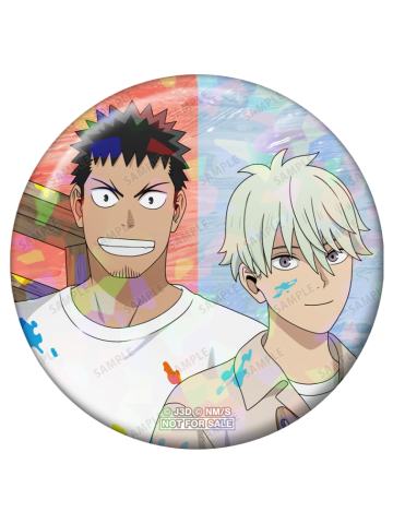 日比野卡夫卡&市川莱诺(玻璃闪特典)-涂鸦风吧唧