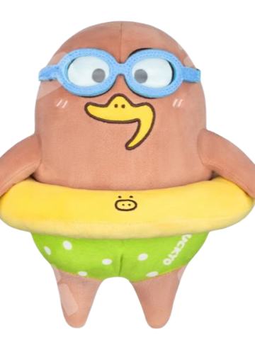 黑皮鸭毛绒公仔