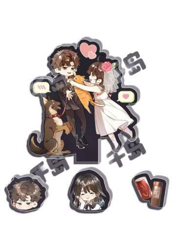 周京泽&许随（双人款）摇摇乐颗粒-心属誓约婚礼主题系列