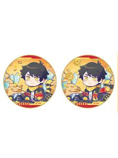 赵公明(隐藏)光栅马口铁徽章-嘟嘟车系列